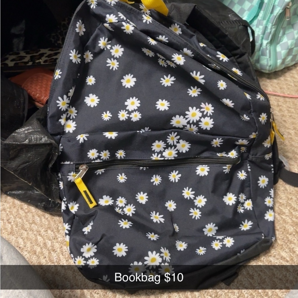 Floral Black Backpack